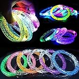 30 Pack Glow Sticks Bracelets,6 Color LED Bracelets Party Supplies for Kids and Adults Glow in The Dark, LED Bracelet Light U