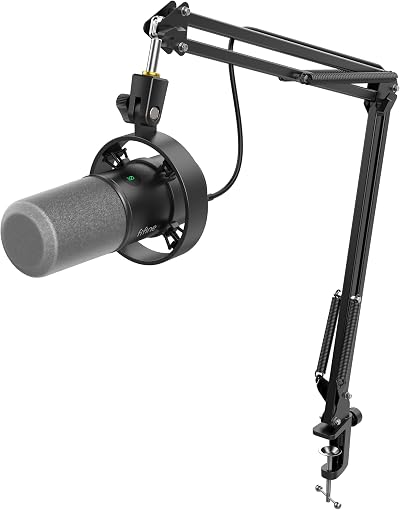 FIFINE K688 USB/XLR Dynamic Microphone Kit with Boom Arm