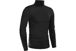 Oyamiki Mens Casual Slim Fit Pullover Sweaters Knitted Turtleneck Thermal Basic Designed