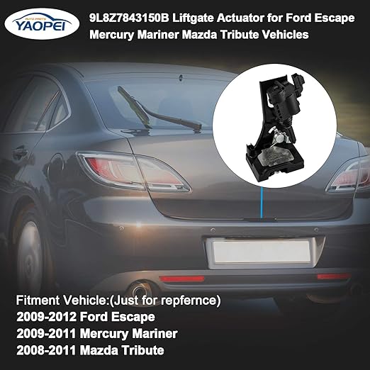 Amazon Com Rear Liftgate Door Lock Actuator 937 663 9l8z 7843150 B For 2009 2012 Ford Escape 2009 2011 Mercury Mariner 2008 2011 Mazda Tribute Rear Hatch Liftgate Tailgate Lock Actuator Replace Oe 9l8z7843150b Automotive