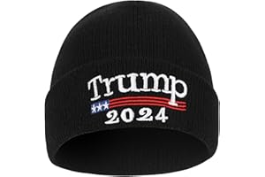 BSMTEBN Trump 2024 Beanie Hats Make America Great Again Hat Donald Trump USA MAGA Cap Ski Winter Knit Hats for Men Women