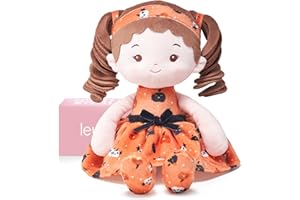 LeyaDoll Soft Baby Doll Toys (12''), My First Baby Rag Doll for 1 Year-Old Girl Birthday Gift, Christmas Plush Toys Gift for Toddler Kids Infants-Halloween Special-Pumpkin
