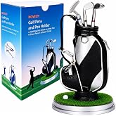 Funny Golf Pen Holder, Home Office Desk Decor Accessory for Golfers | Ideal Golf Gifts for Men &amp; Dad, White Elephant Gift, Stocking Stuffer for Coworkers, Boss, Christmas &amp; Birthday Gifting