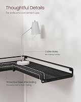 VASAGLE Floating Shelves Set of 2 L-Shaped Corner Shelves Black LLS831B22 view 7