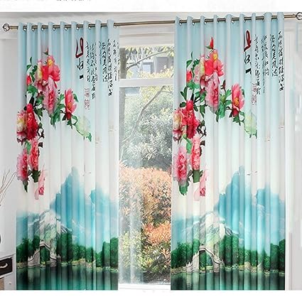 Amazon Com Td X24354 Curtain Floor To Ceiling Window Landscape