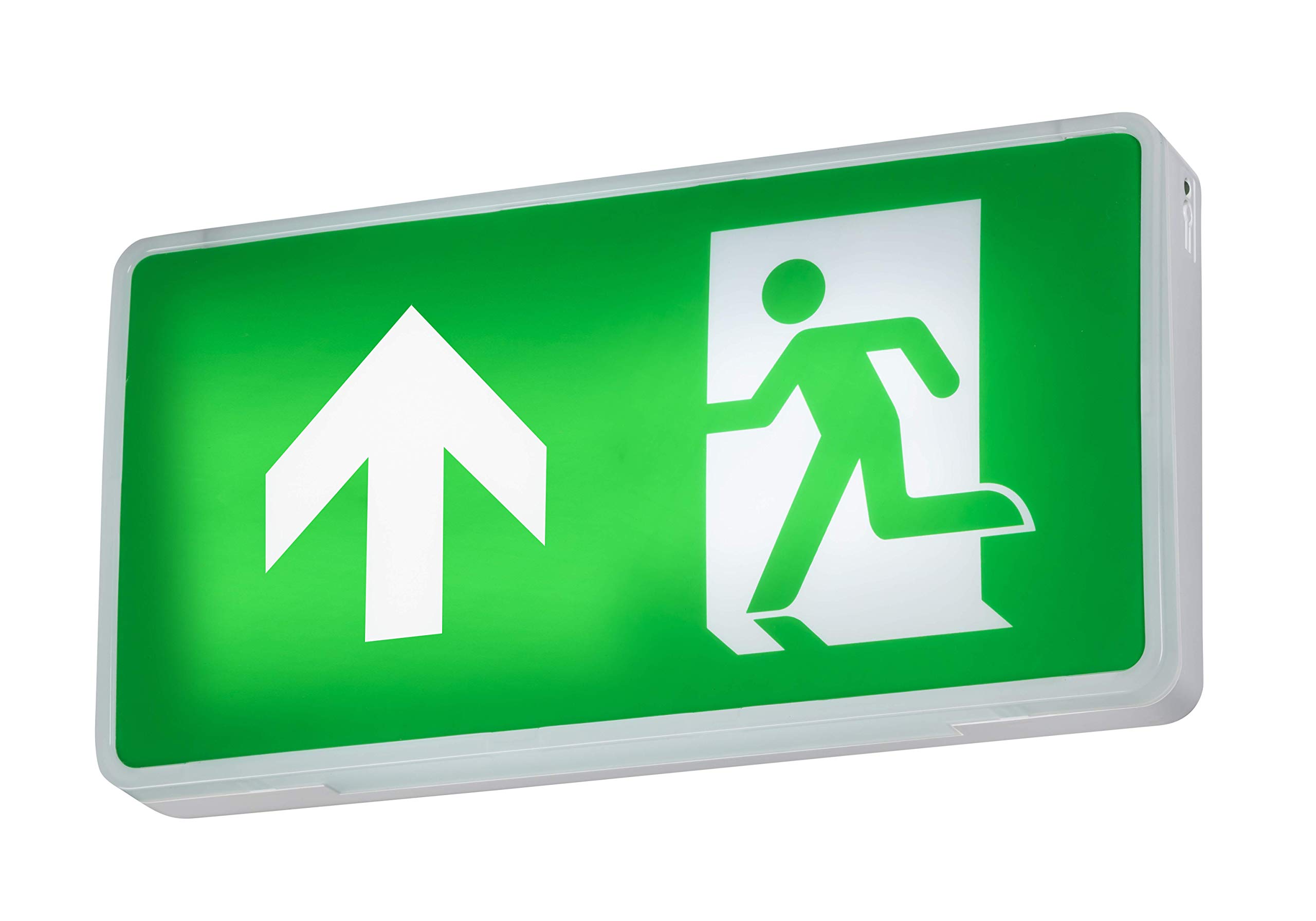 Knightsbridge Emergency Exit Sign and Legend, Polycarbonate, 4 W, White