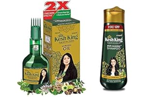 KESH KING Ayurvedic Oil & Hair Shampoo | Herbal Hair Care Combo Pack | Provides Deep Nourishment | Improves Hair Growth | Gives Longer & Stronger Hair - (100ml+200ml)