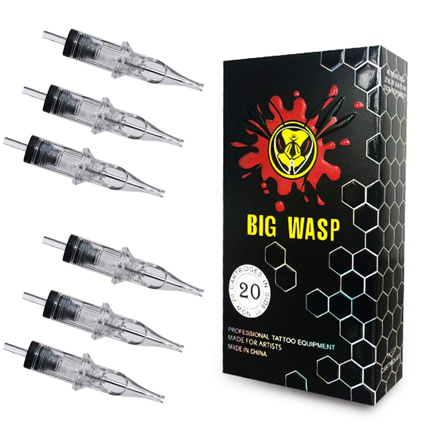 Amazon Com Bigwasp 4th Generation Premium Tattoo Needle Cartridges 10 Bugpin 7 Round Liner 7rl 20pcs Beauty