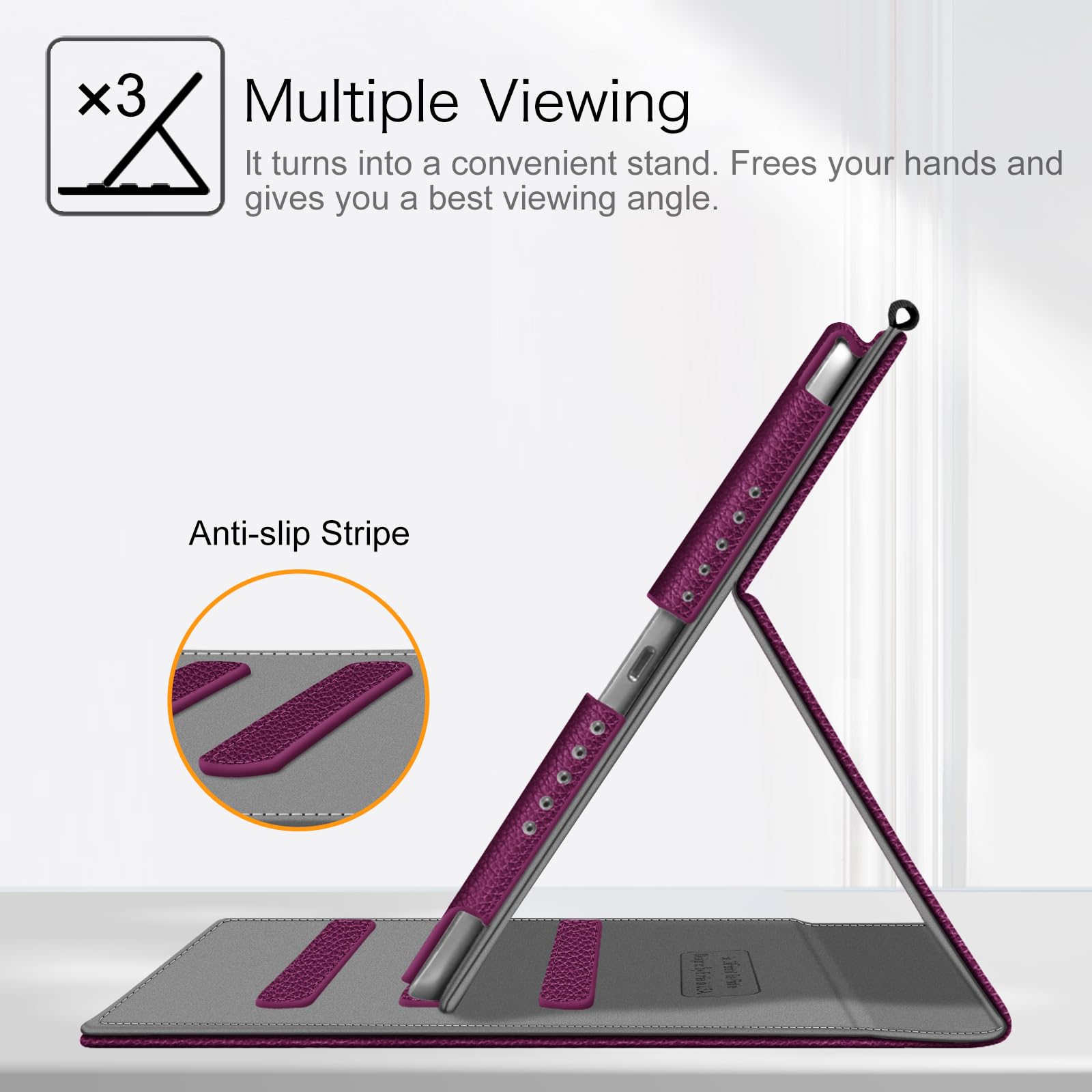 Fintie Case for iPad 6th / 5th Generation (2018 2017 Model, 9.7 Inch), iPad Air 2 / Air 1 (9.7 Inch) - [Corner Protection] Multi-Angle Viewing Stand Cover with Pocket, Purple