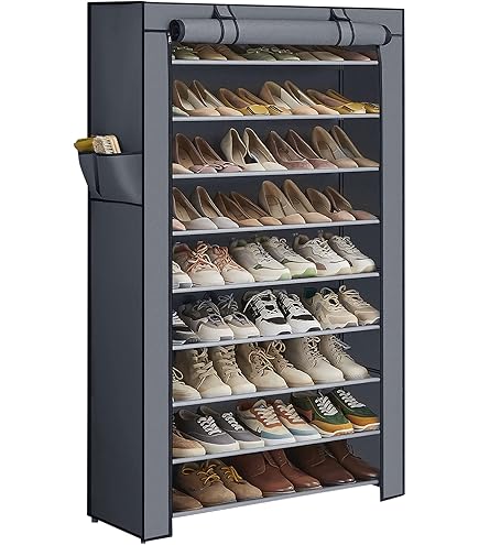 Étagère à Chaussures 3 Niveaux En Métal Avec 4 Crochets Lateraux Noir Davian M25075767