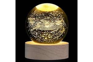 MAIBAOTA 3D Solar System Space Balls 2.4 Inches Crystal Ball Astronomy Decor Gifts for Physics Enthusiasts and Solar System Model Collectors Science Gifts