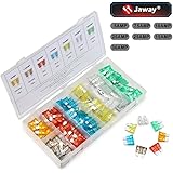 JawayTool 120 Pieces Automotive Truck Blade Fuses Assortment 5,7.5,10,15,20,25,30 AMP ATO Fuse For Car