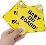 Cobee Baby on Board Car Signs 2 Pcs 5x5 with Double Suction Cups Style-A view 7