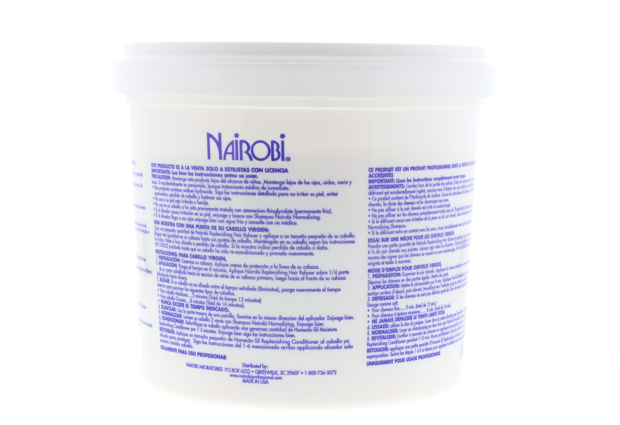 Nairobi Replenishing Hair Relaxer Regular Formula for Normal Hair 64 Fl
