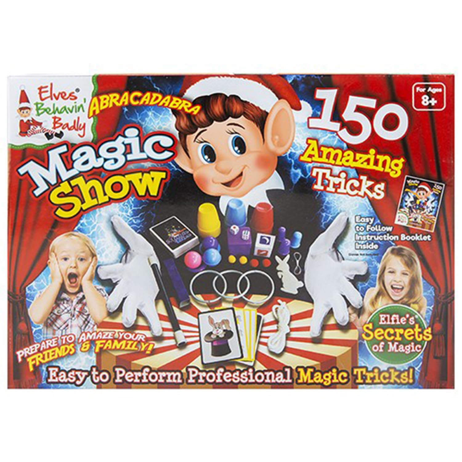 PMS Elves Behavin Badly Magic Show Set with 150 Amazing Tricks - Children's Elf Magic Set For Ages 8+