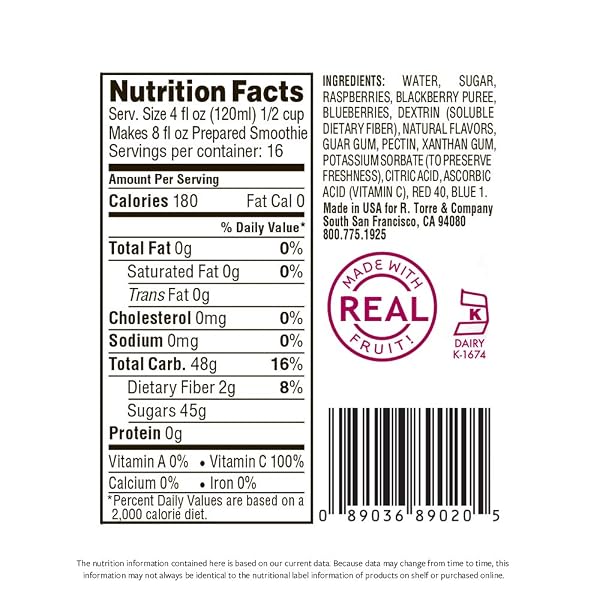 TORANI® REAL FRUIT SMOOTHIE WILDBERRY MIX