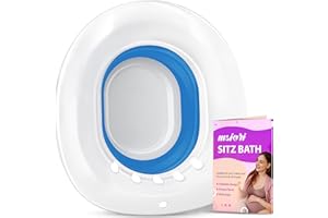 Msiori Sitz Bath for Toilet Seat, Hemorrhoids and Postpartum Care - Yoni Steam Seat - Pregnant Women and Perineal Care, Sits Bath Kit for Women - Collapsible