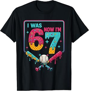 I was 6 Now Im 7 Ice Cream Drip Baseball for Men Women Kids T-Shirt