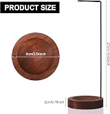 Meng Jiaran Walnut Wood Incense Holder, Modern Design for Home Decor view 2