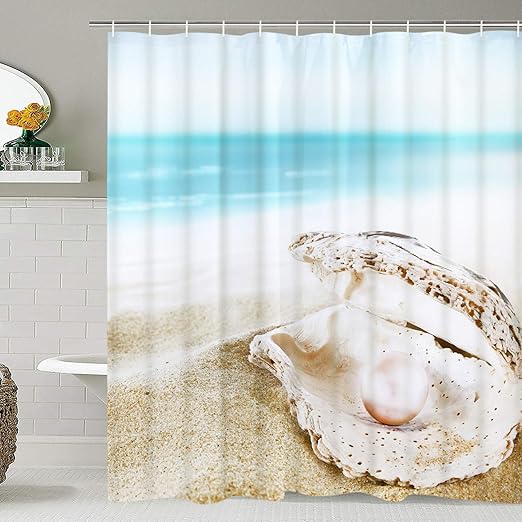 Download Las cortinas de ducha tema de la playa For Free