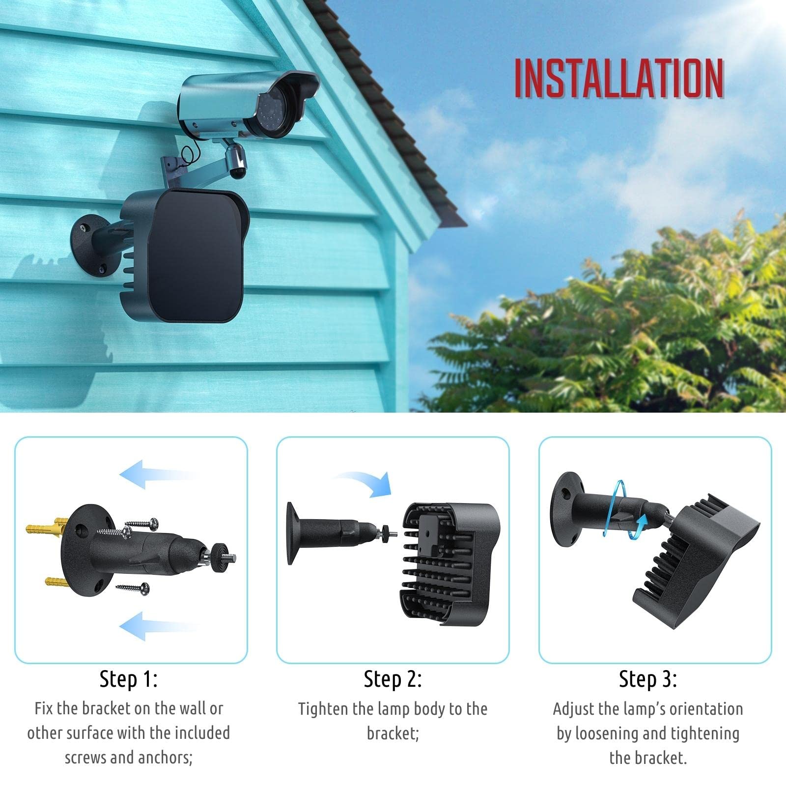 DI20B IR Illuminator | Long Range Infrared Flood Light for Security Camera (Black, w/Power Adapter)