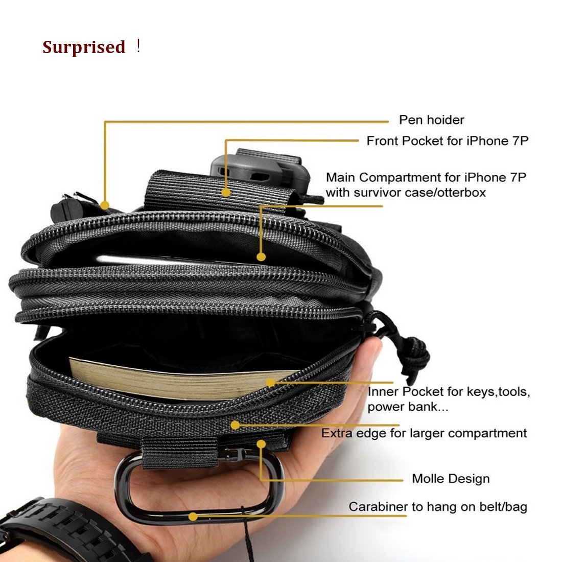 MultiPurpose EDC Vape Pouch Bag, Vape Case,Tactical Bag Pouch, Military Nylon Utility Tactical