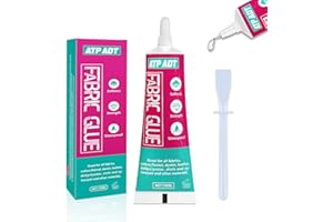 ATP ADT 70 ml Fabric Glue, Permanent Fabric Sewing Adhesive Glue for All Fabrics, Cotton, Flannel, Denim, Polyester, Doll Repair, 24 Hours Dry and Waterproof