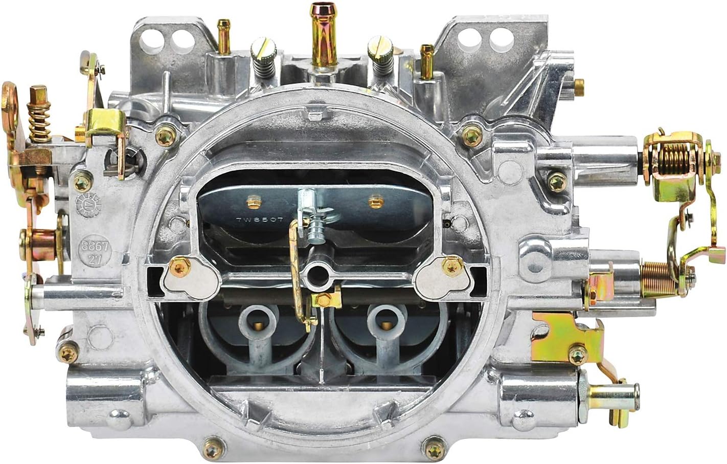 Amazon Com Edelbrock 1405 Performer 600 Cfm Square Bore 4 Barrel Air Valve Secondary Manual Choke New Carburetor Automotive