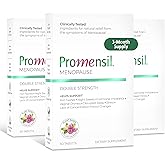 Promensil Menopause Double Strength Supplements for Women - Red Clover Isoflavones, Helps Support Hot Flashes, Night Sweats, Restlessness - 30 Count (Pack of 3)