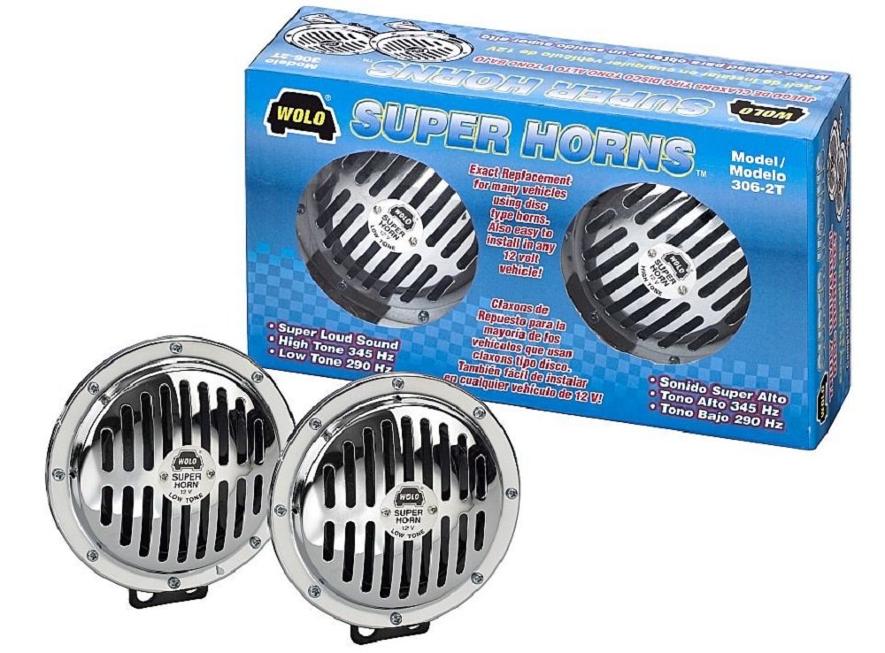 WOLO 306-2T Super Horns Dual Disc Car Horn Kit 118 dB 12V