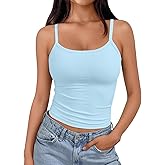 Trendy Queen Womens Camisole Spaghetti Strap Tank Tops Crop Going Out Adjustable Cute Tops Summer Clothes