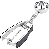 MIU France Stainless Steel No.24 Portion Scoop with Soft Grip Handle, 1-1/2-Ounce