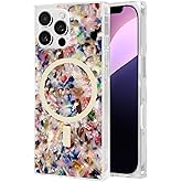 Flaunt Official Square Protective Case - Compatible with iPhone 16 Pro - Compatible with MagSafe & Wireless Charging - Drop-Tested & Shockproof - (Rainbow Confetti Tortoise Shell)