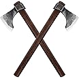 18.9" Throwing Axe, 2Pack Throwing Tomahawk with 1065 High Carbon Steel and Beech Wooden Handle, Well Balanced Great for Axe Throwing Game, Competition and Recreation