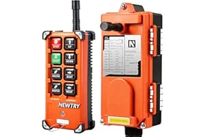 NEWTRY 8 Buttons Wireless Crane Remote Control 12V Industrial Channel Electric Lift Hoist Radio Switch Transmitter Receiver (