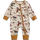 Western Baby Boy Clothes Fall Zipped Cowboy Romper Outfit Infant Cow Print One-piece Jumpsuit Overall Country Stuff