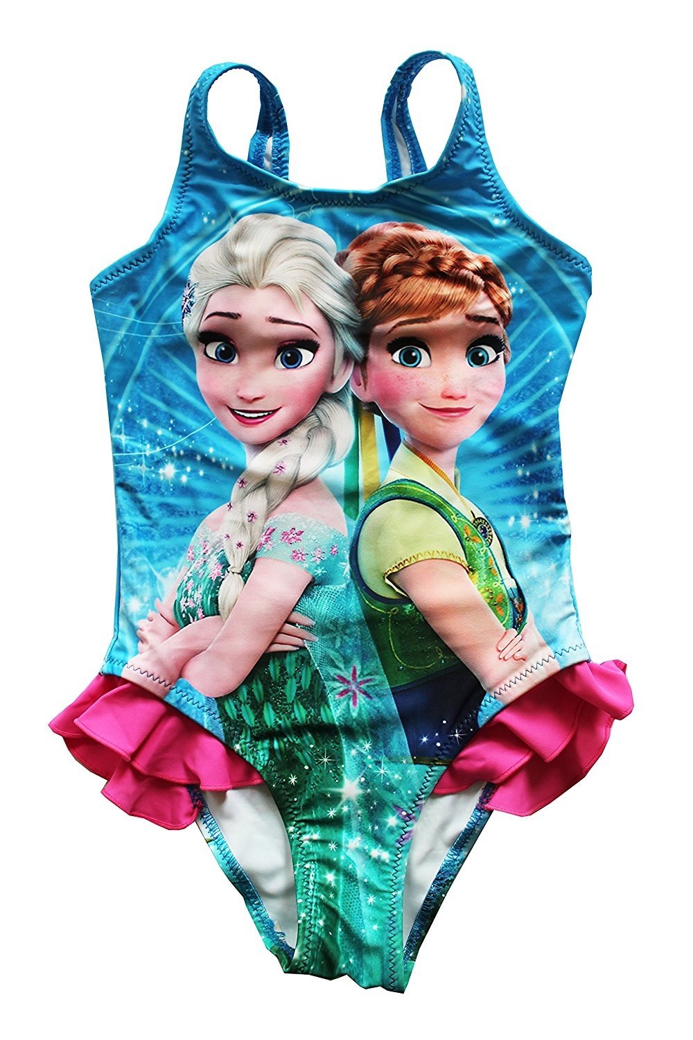 frill top swimming costume