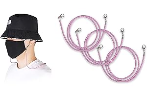 Allsense Fashion Leather Mask Lanyards Ear Pressure Relief Safety Holder Hanger with Hook for Adult Light Pink 3 Pack
