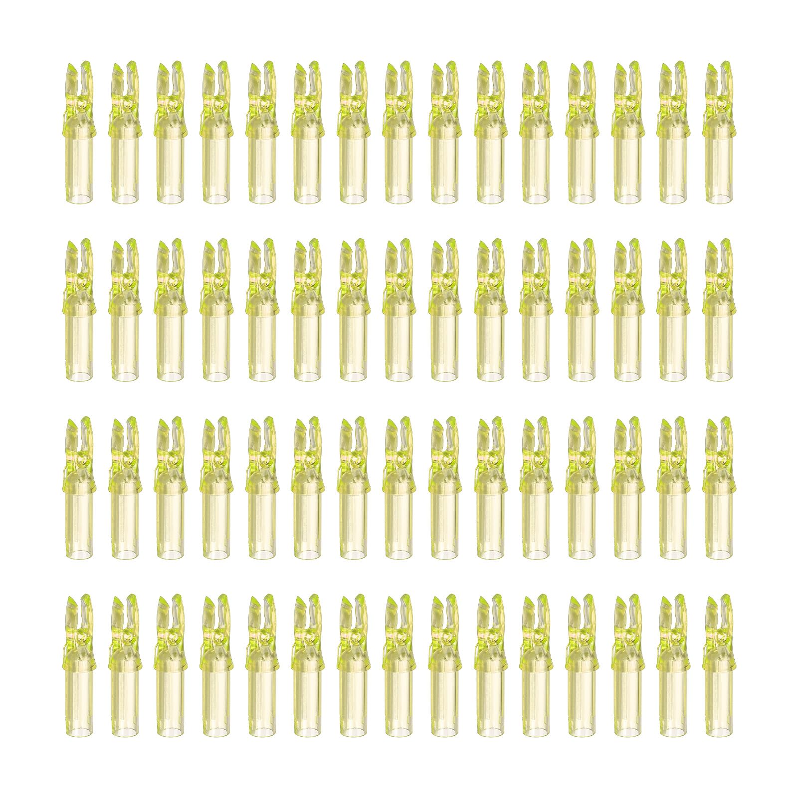 PATIKIL Archery Arrow Nocks 6.2mm 0.244", 60 Pack Insert Arrow Nock Replacement for Shooting, Clear Yellow
