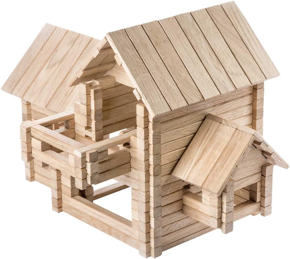 Wooden Construction Toys Building & Construction Toys Think of your own model multi functional building set (Cottage 4 in1)