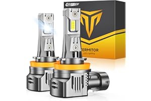 FAHREN Ultra Bright H11 Bulbs, 𝟔𝟎,𝟎𝟎𝟎𝐋𝐌 H11/H8/H9 Lights, 13X Brighter High-Focus LED,Safe Night Driving, 6500K Cool White H16 Fog Light,Low Noise, Advanced Cooling,80000Hrs Life,Pack of 2 HID