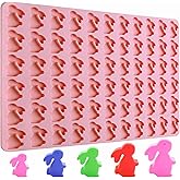 Tadonyny Small Bunny Silicone Molds for Candy Gummy Chocolate, Easter Molds, Rabbit Silicone Mold with Scraper (bunny)