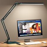SKYLEO LED Desk Lamp with Slim Base Adjustable Swing Arm 1300LM 12W Green