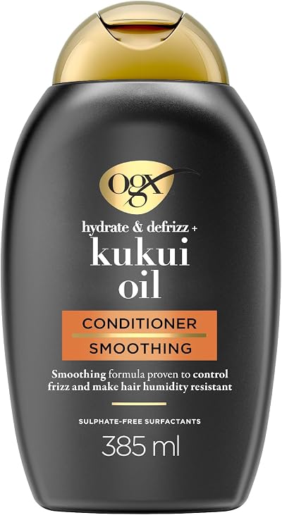 OGX Hydrate & Defrizz Kukui Oil Conditioner 385ml Sulfate Free