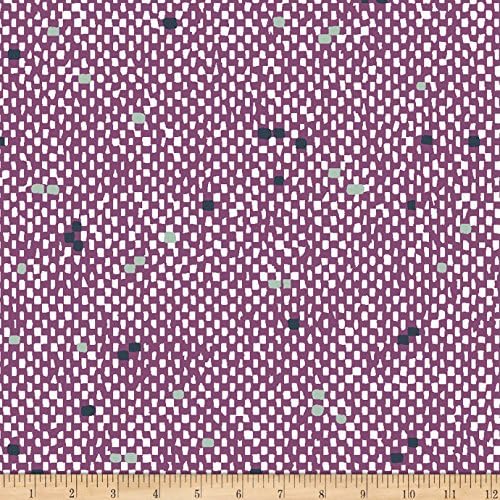 Bolt by Girl Charlee Homestead Life Jersey Knit Tiny Tweed Purple/White Fabric By The Yard