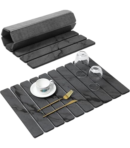 Large Stone Dish Drying Mat For Kitchen Counter, 24"(L)×16 - View #9