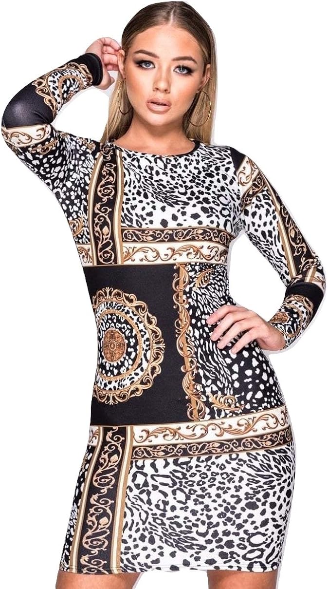 leopard print bodycon dress uk
