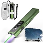 4-in-1 EDC Flat Flashlight, Green Laser Pointer, UV Light, Red Strobe Comb | Aluminum Alloy Handheld Flashlights, Waterproof Pocket Clip Slim Magnetic Handheld Flashlight USB-C Rechargeable - (Green)