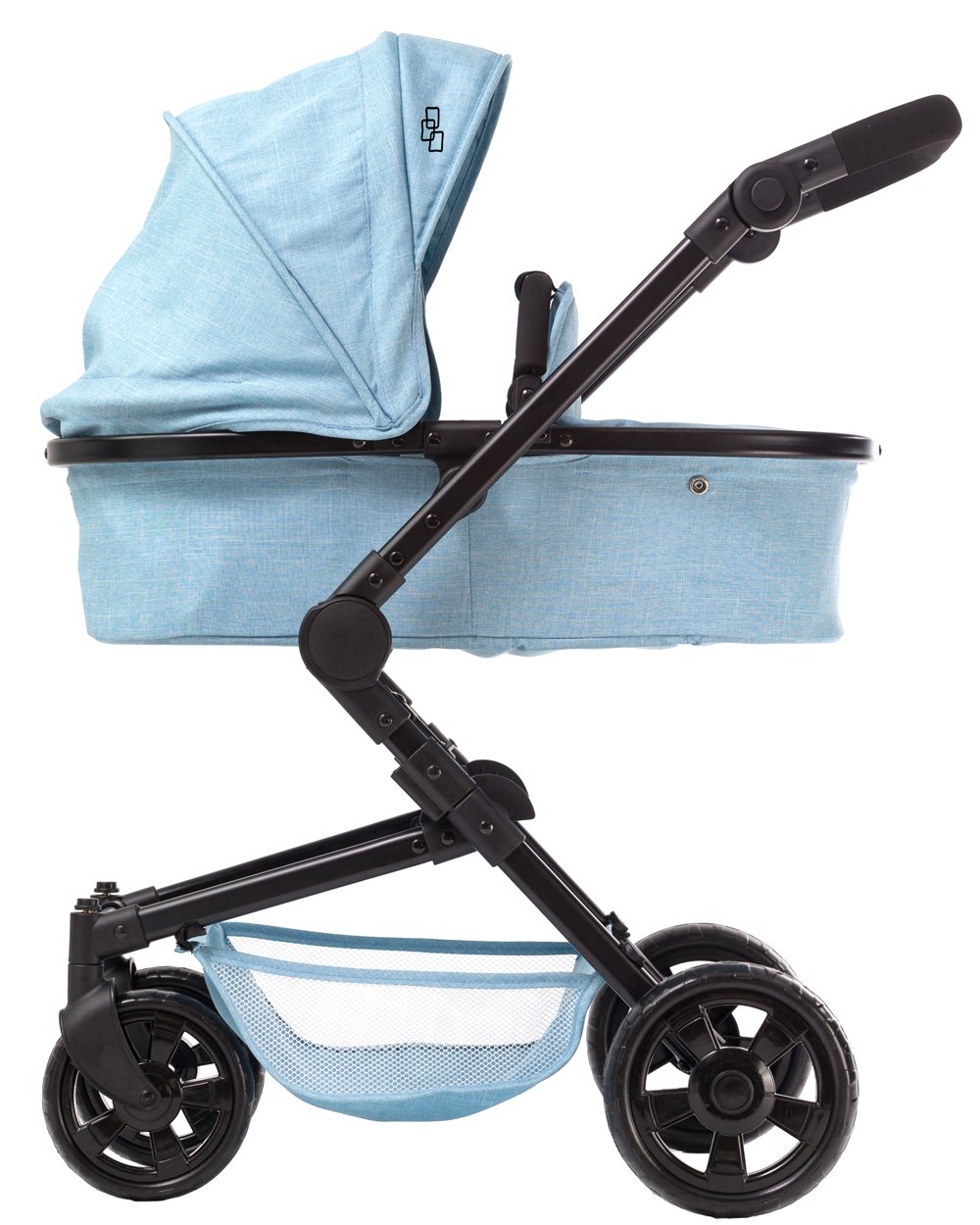 TRIOKID 2 in 1 Deluxe Baby Doll Stroller Sportline X1 Blueberry Blue