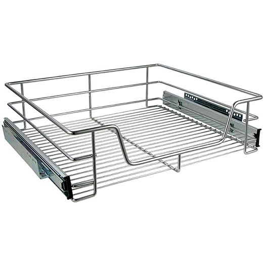Teleskop Schublade zum Nachrüsten für 60 cm Küchenschränke, 49x44 cm - Küchenauszug Küchenschublade Einbauschublade Schrankau